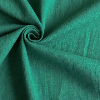 Cotton fabric with linen apple green