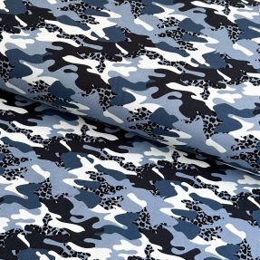 Jersey Shimmering camouflage blue LEO digital print