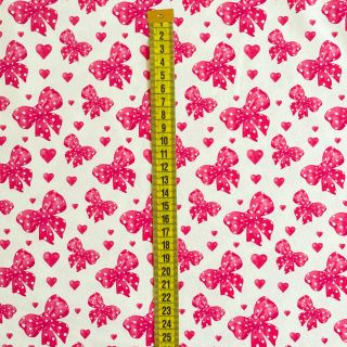 Jersey French love Bow pink digital print