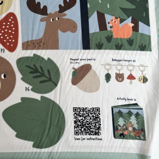 Cotton fabric Forest playmat PANEL digital print