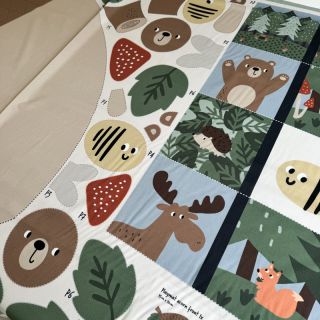 Cotton fabric Forest playmat PANEL digital print