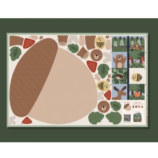 Cotton fabric Forest playmat PANEL digital print