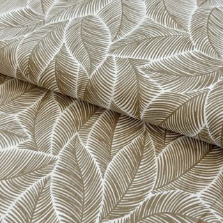 Cotton fabric Banana leaf sand