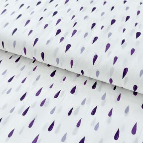 Cotton fabric Raindrops Snoozy violet