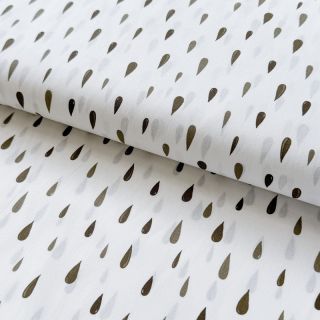 Cotton fabric Raindrops Snoozy taupe