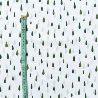 Cotton fabric Raindrops Snoozy camo green