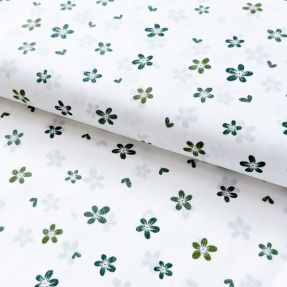 Cotton fabric Flowers Snoozy camo green