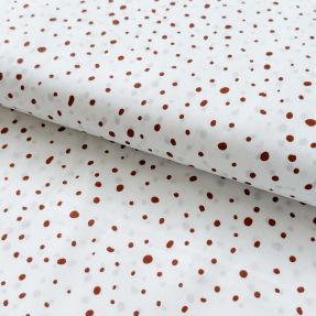 Cotton fabric Small dots Snoozy brick