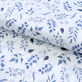 Cotton fabric Twigs Snoozy old blue