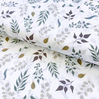 Cotton fabric Twigs Snoozy old green