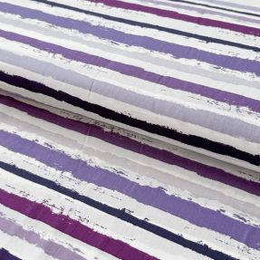 Cotton fabric Big stripes Snoozy violet