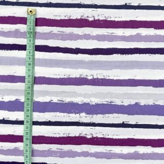 Cotton fabric Big stripes Snoozy violet