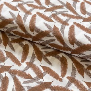 Cotton fabric Cocos leaf small brick