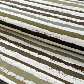 Cotton fabric Big stripes Snoozy taupe