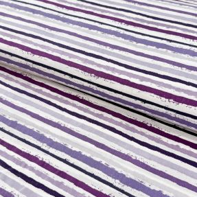 Cotton fabric Small stripes Snoozy violet