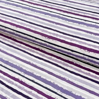 Cotton fabric Small stripes Snoozy violet