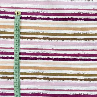 Cotton fabric Small stripes Snoozy old pink