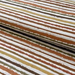 Cotton fabric Small stripes Snoozy brick