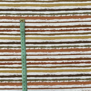 Cotton fabric Small stripes Snoozy brick