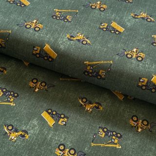Cotton fabric Jeans construction vehicles army