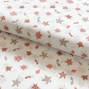 Cotton fabric Faded flowers Snoozy old pink