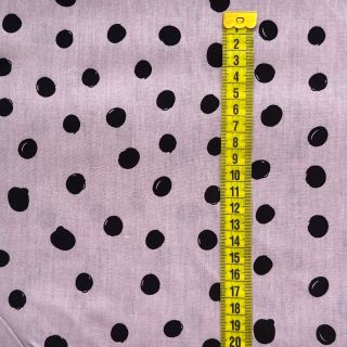 Cotton fabric Draw dots Snoozy lilac