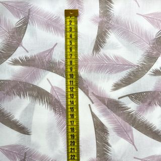 Cotton fabric Cocos Leaf old pink