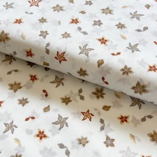 Cotton fabric Faded flowers Snoozy sand