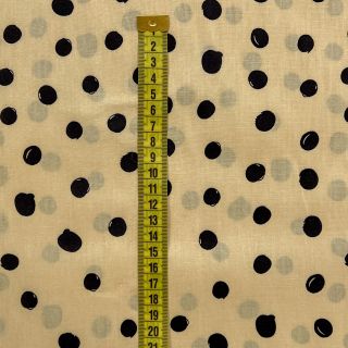 Cotton fabric Draw dots Snoozy light yellow