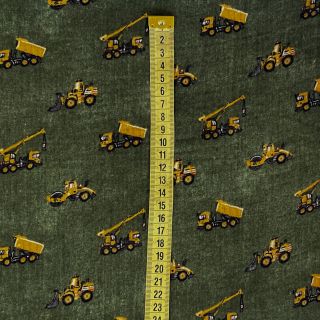 Double gauze/muslin Jeans construction vehicles army