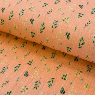 Double gauze/muslin Leaves and flowers Snoozy design A