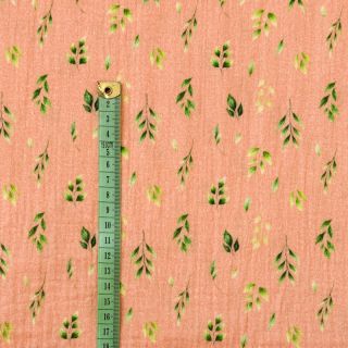 Double gauze/muslin Leaves and flowers Snoozy design A