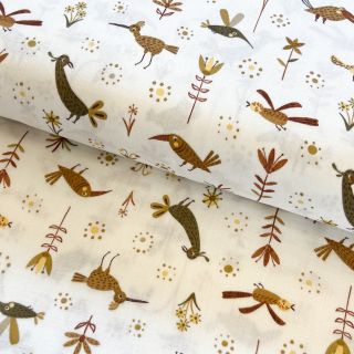 Double gauze/muslin Forest animals Snoozy offwhite