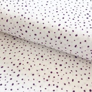 Double gauze/muslin Small dots Snoozy violet