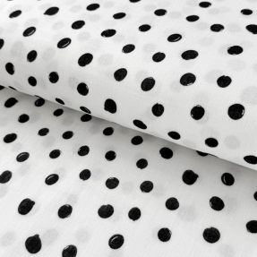 Double gauze/muslin Draw dots Snoozy white