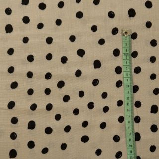 Double gauze/muslin Draw dots Snoozy sand