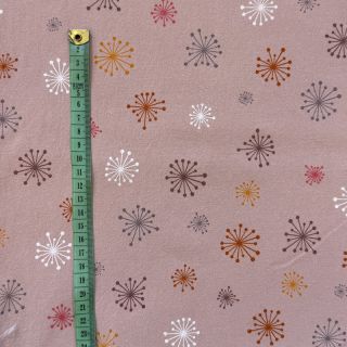 Cotton fabric Dandelion round pink