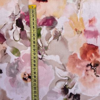 Viscose Twill Blury florals naturels digital print