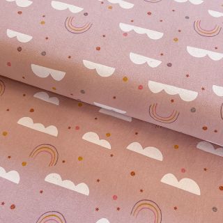 Cotton fabric Funny sky pink
