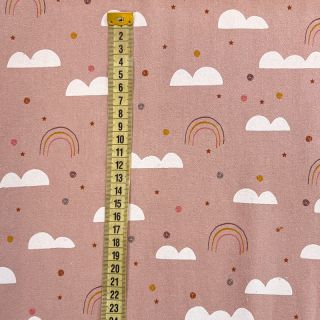 Cotton fabric Funny sky pink