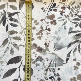 Linen viscose RAMIE Leaves design A digital print