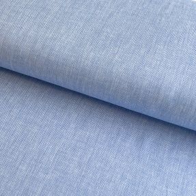 Linen cotton Fishbone light blue