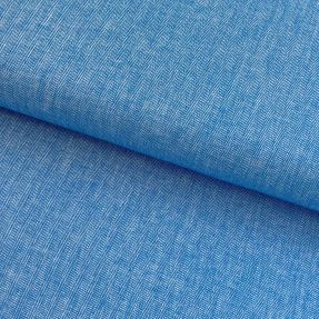 Linen cotton Fishbone cobalt