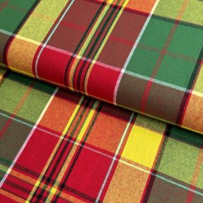 Cotton fabric Check madras dark red