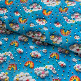 Cotton fabric Rainbow design A digital print