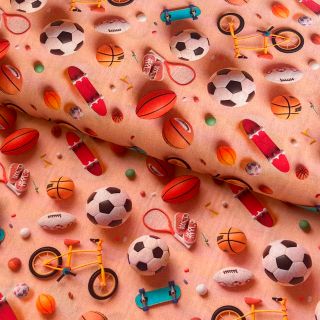 Cotton fabric Play digital print