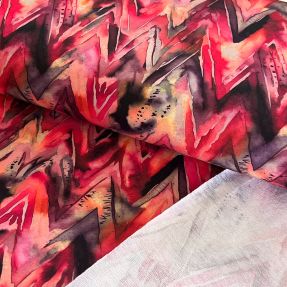 Sweat fabric Triangle watercolour bordeaux digital print