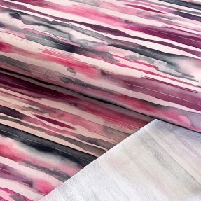 Sweat fabric Wavy stripes dark rose digital print