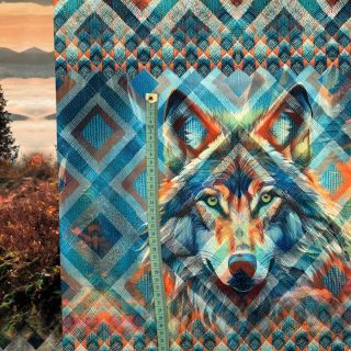 Sweat fabric Pack of Wolves PANEL digital print