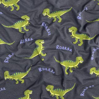 Jersey Dinosaurs indigo melange